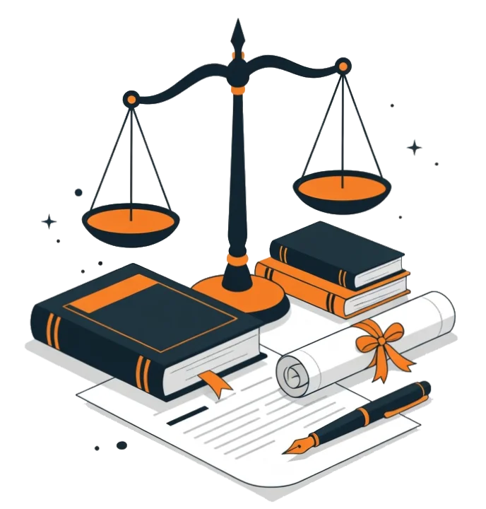 Akademische Dienstleistungen — Bücher, Waage und Dokumente